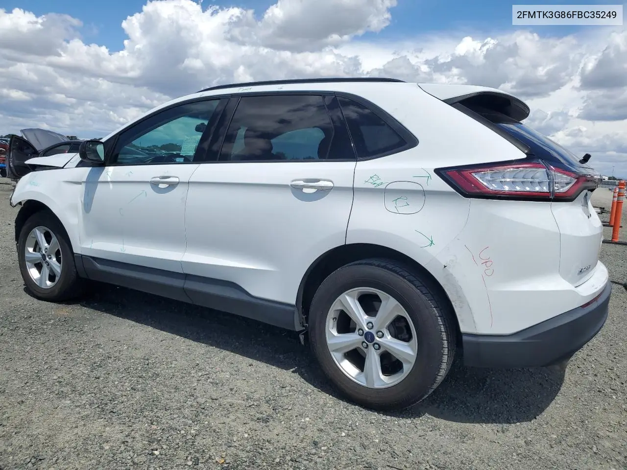 2015 Ford Edge Se VIN: 2FMTK3G86FBC35249 Lot: 56410795