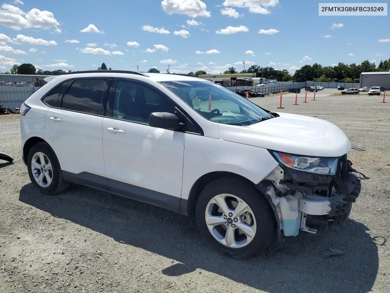 2015 Ford Edge Se VIN: 2FMTK3G86FBC35249 Lot: 56410795