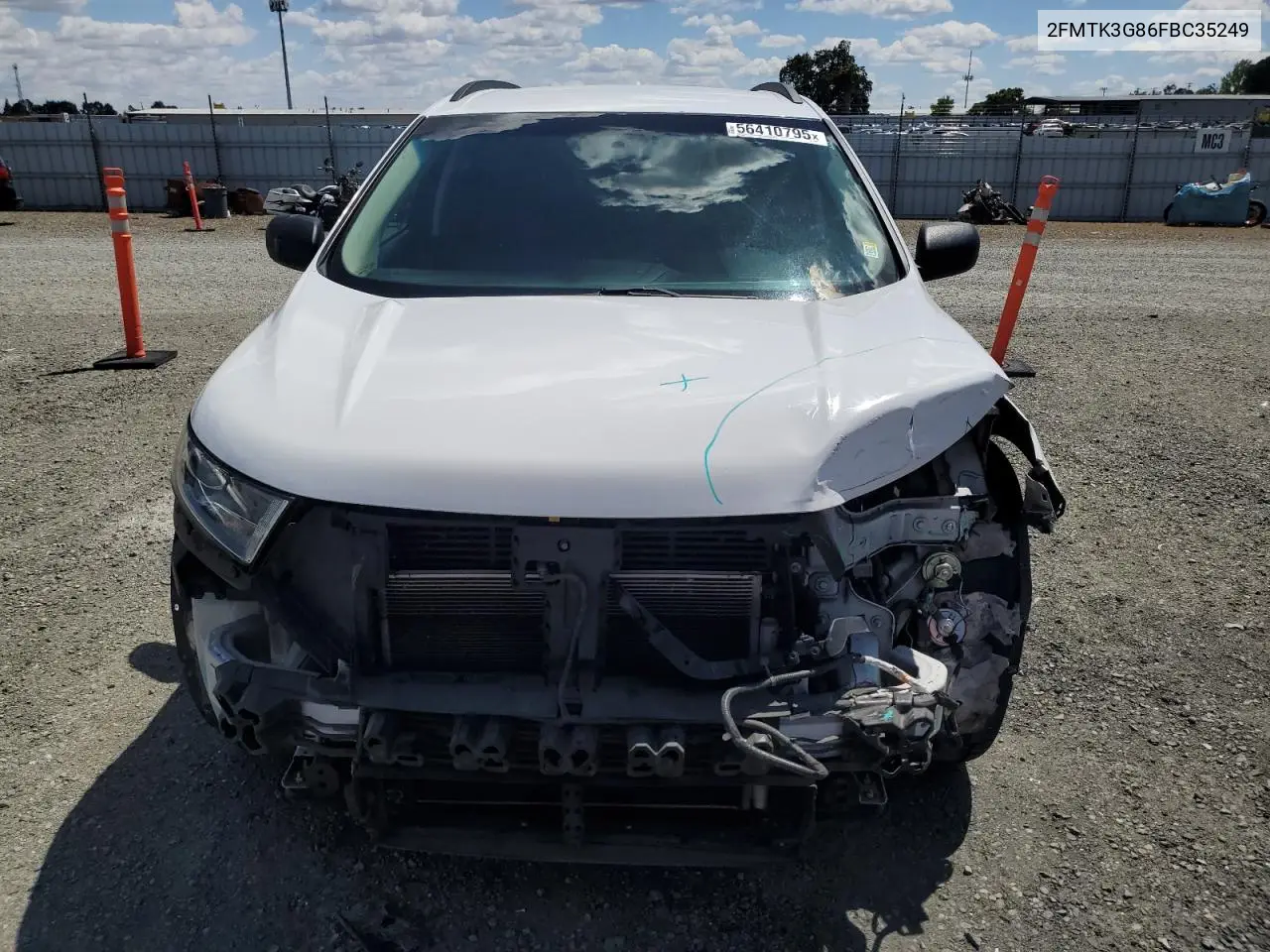 2015 Ford Edge Se VIN: 2FMTK3G86FBC35249 Lot: 56410795