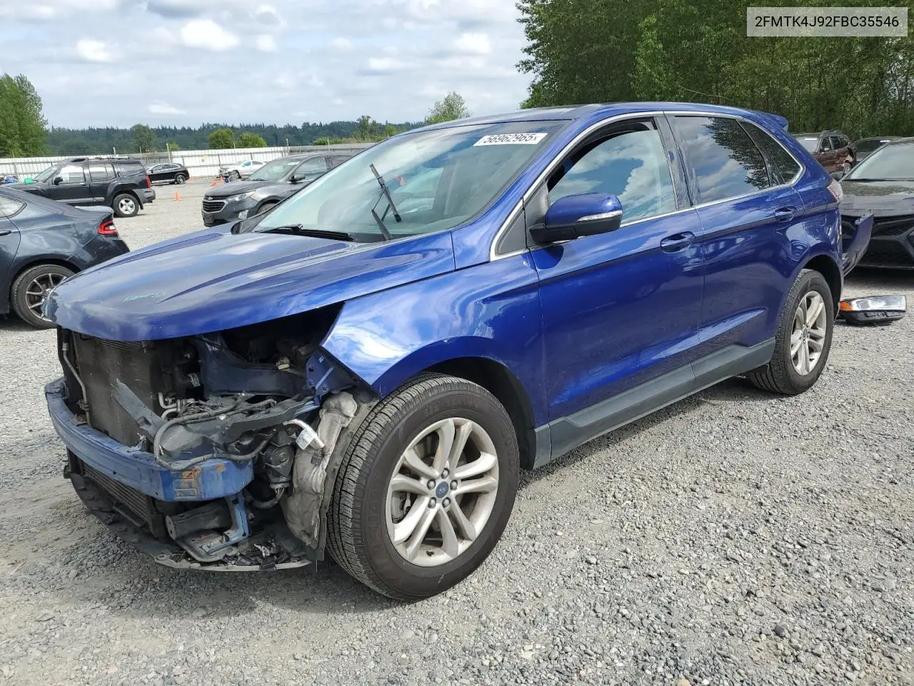 2015 Ford Edge Sel VIN: 2FMTK4J92FBC35546 Lot: 56962965