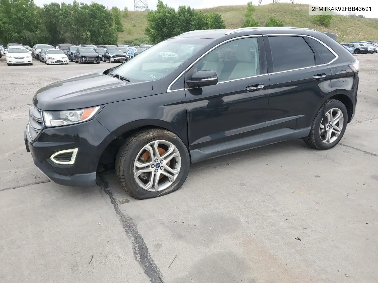 2015 Ford Edge Titanium VIN: 2FMTK4K92FBB43691 Lot: 62034455