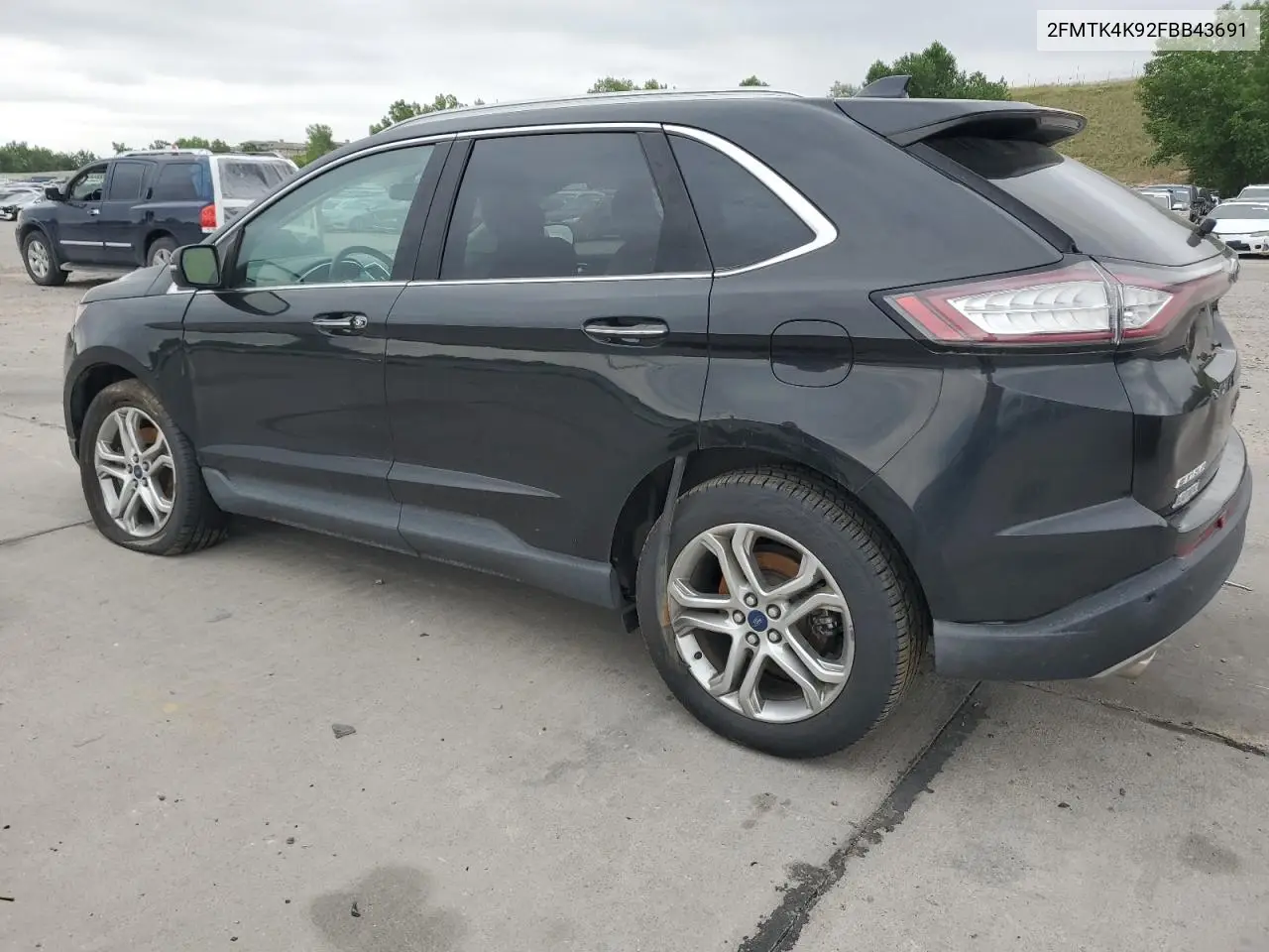 2015 Ford Edge Titanium VIN: 2FMTK4K92FBB43691 Lot: 62034455