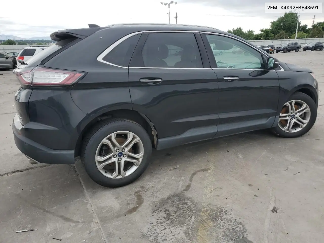 2015 Ford Edge Titanium VIN: 2FMTK4K92FBB43691 Lot: 62034455