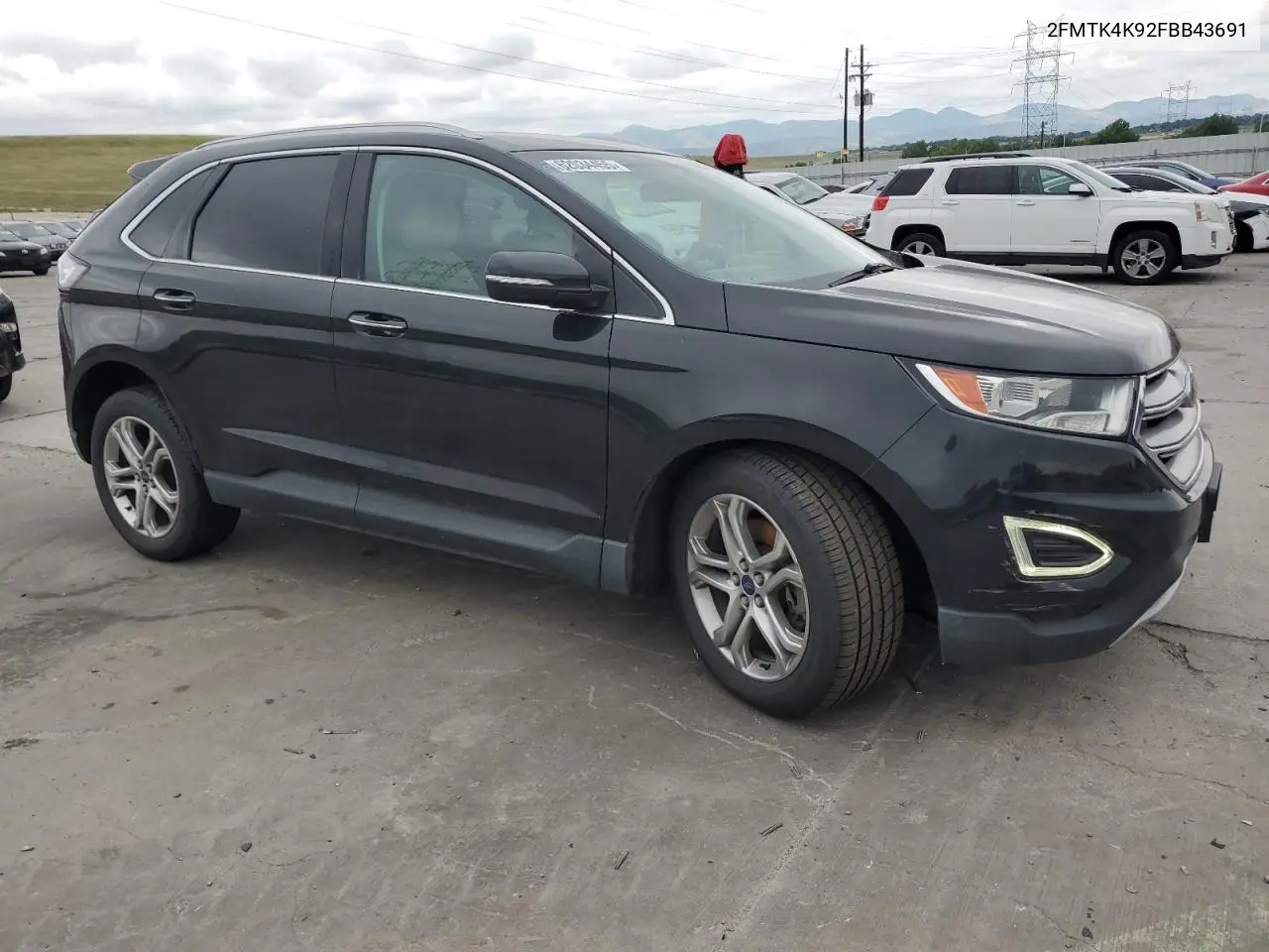 2015 Ford Edge Titanium VIN: 2FMTK4K92FBB43691 Lot: 62034455