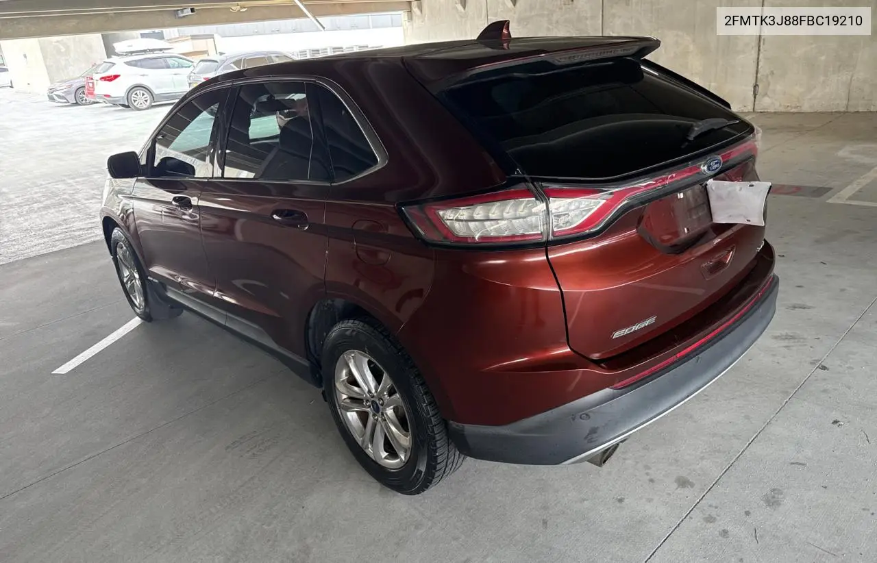 2015 Ford Edge Sel VIN: 2FMTK3J88FBC19210 Lot: 63209245