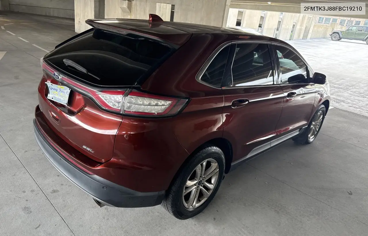 2015 Ford Edge Sel VIN: 2FMTK3J88FBC19210 Lot: 63209245