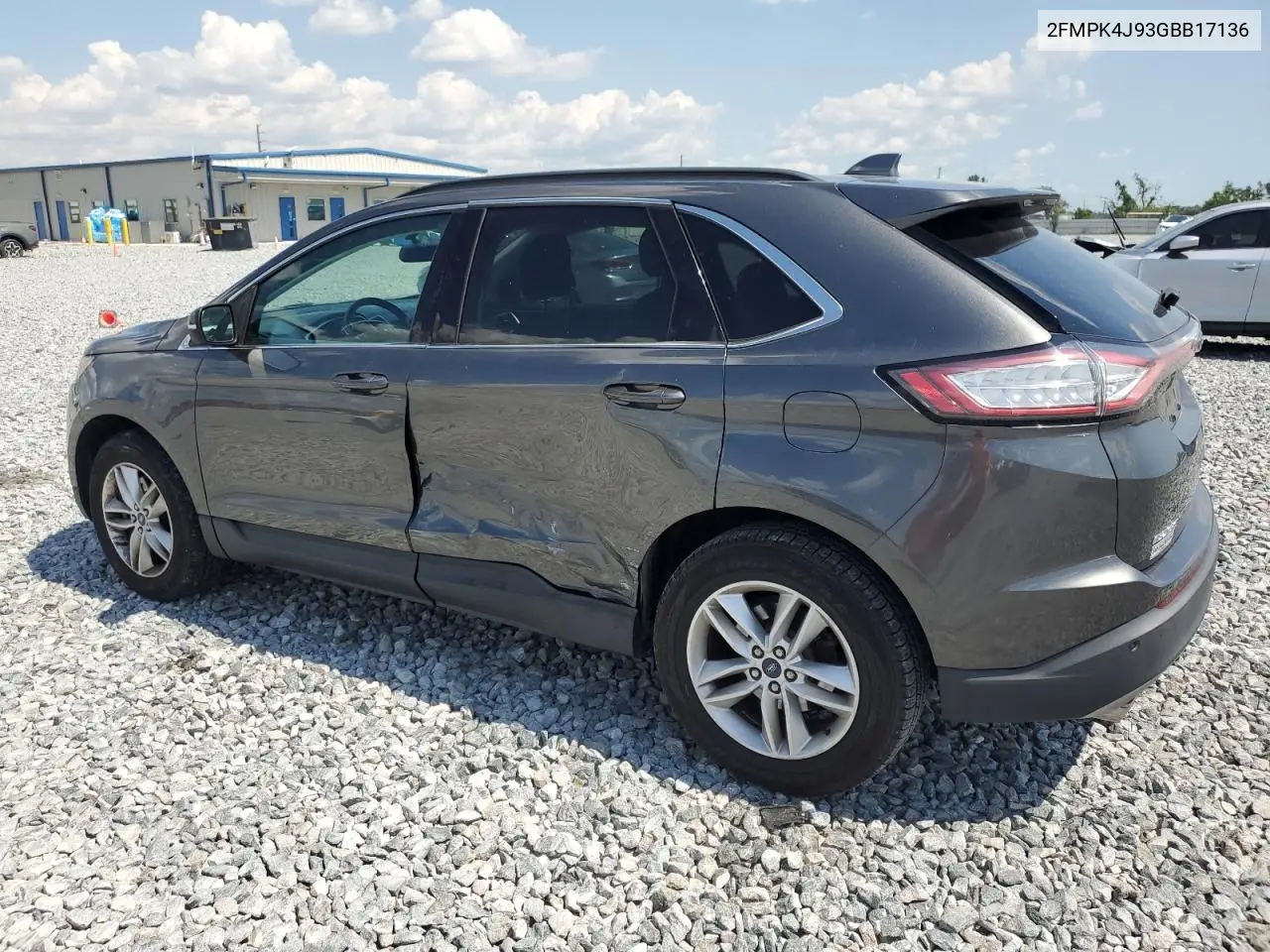 2016 Ford Edge Sel VIN: 2FMPK4J93GBB17136 Lot: 57167815