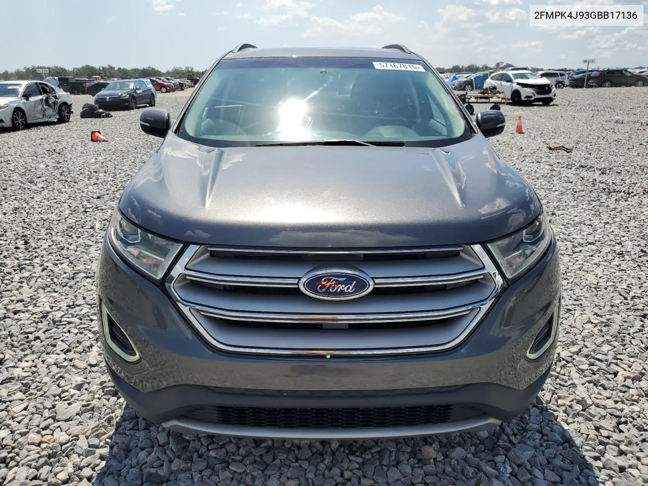 2016 Ford Edge Sel VIN: 2FMPK4J93GBB17136 Lot: 57167815