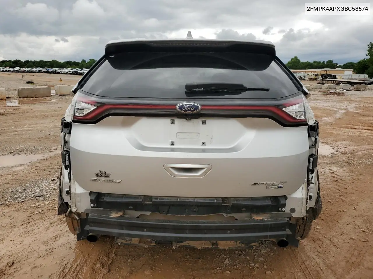 2016 Ford Edge Sport VIN: 2FMPK4APXGBC58574 Lot: 58312465