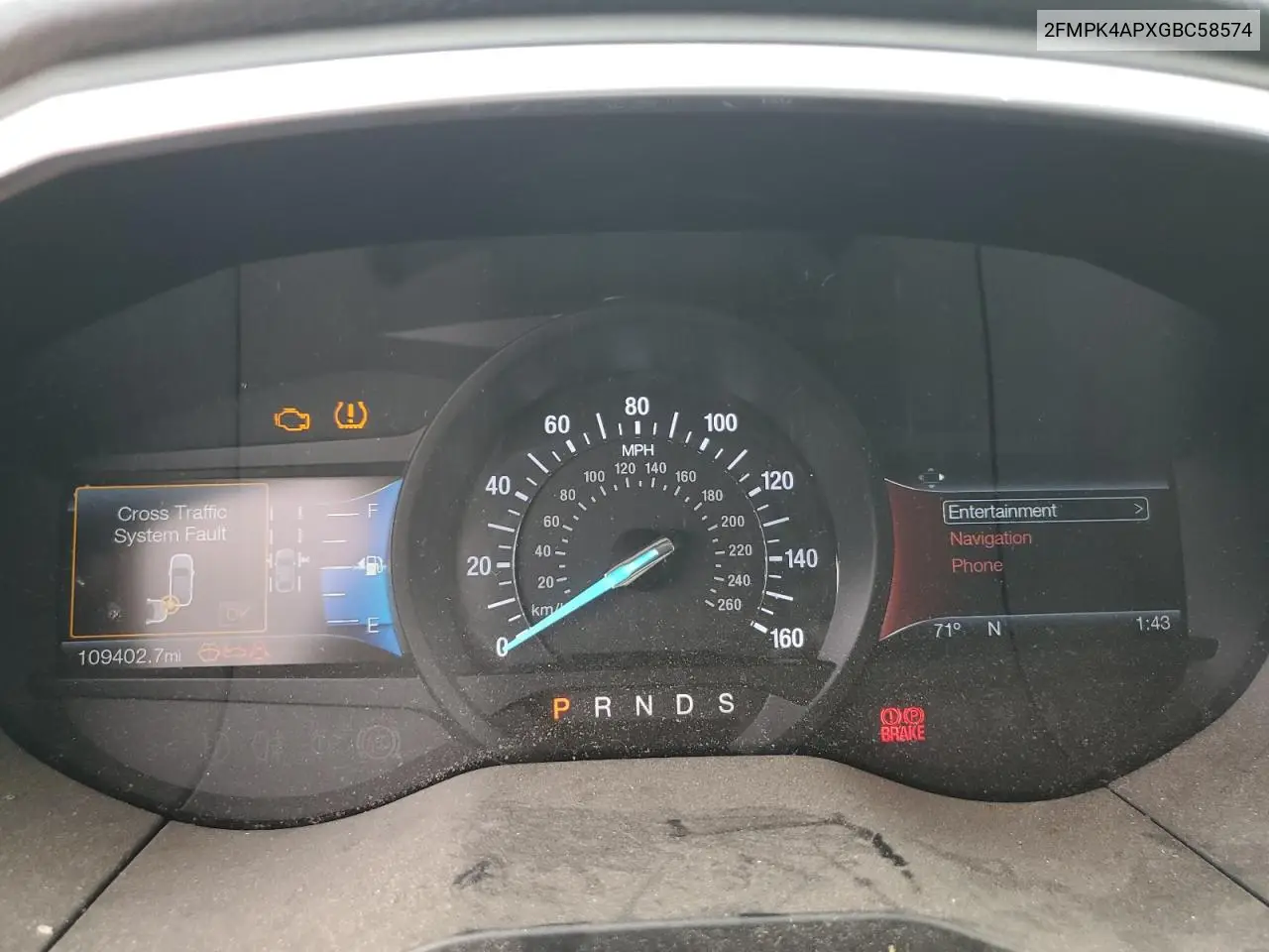 2016 Ford Edge Sport VIN: 2FMPK4APXGBC58574 Lot: 58312465