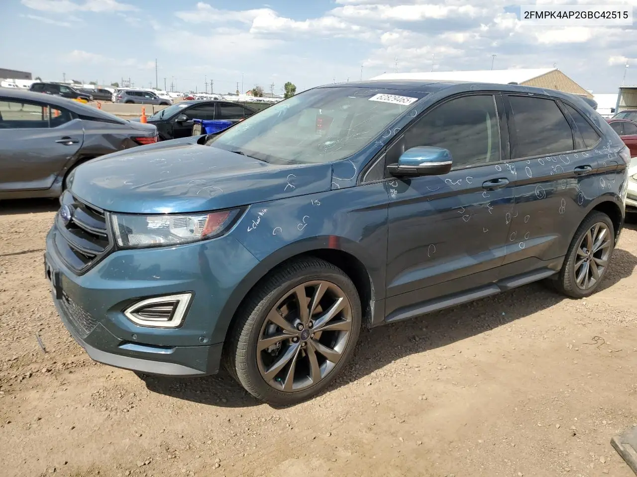 2016 Ford Edge Sport VIN: 2FMPK4AP2GBC42515 Lot: 62829465