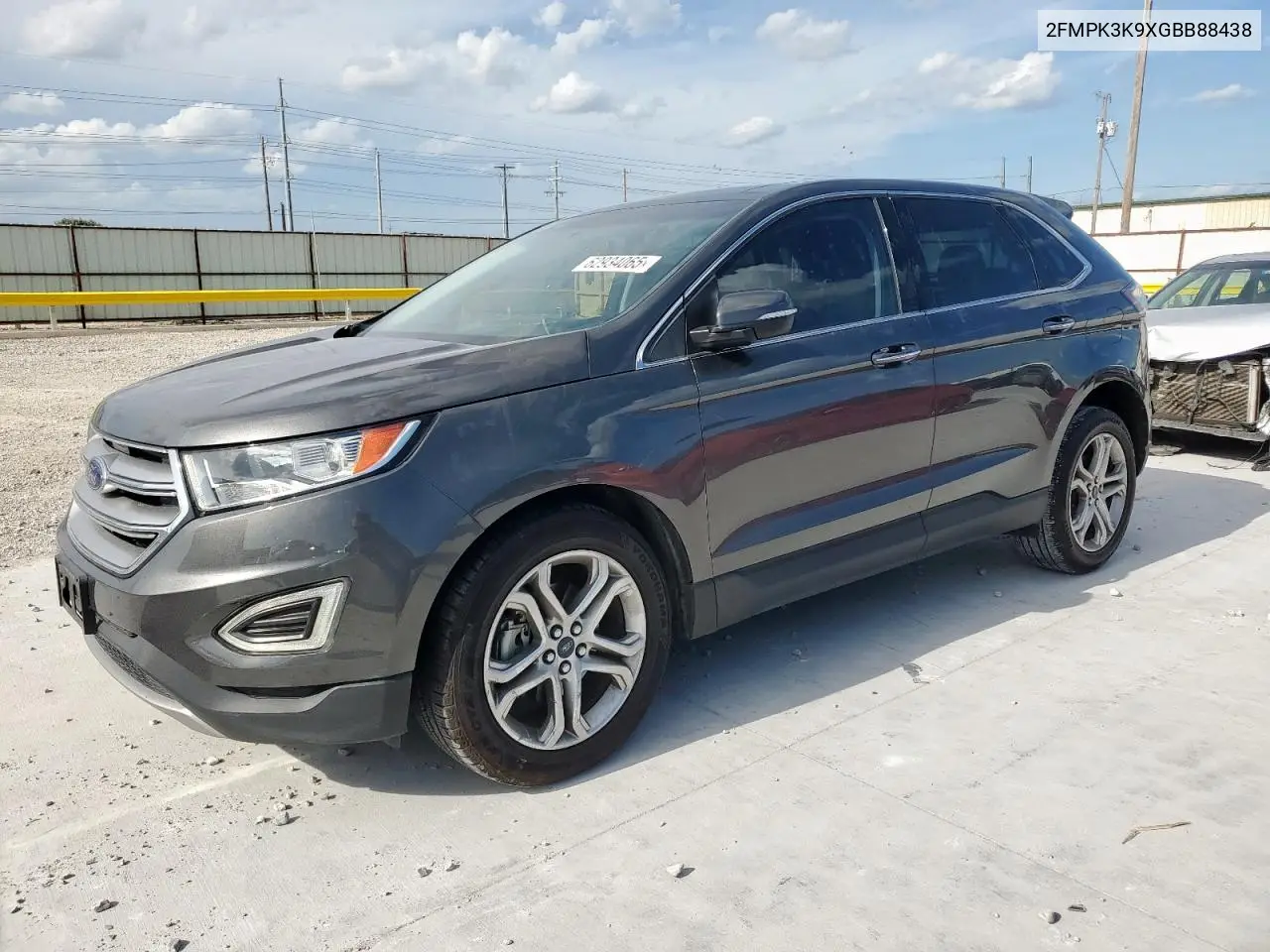 2016 Ford Edge Titanium VIN: 2FMPK3K9XGBB88438 Lot: 62934065