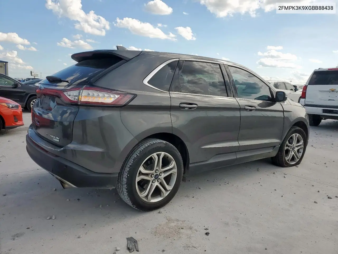 2016 Ford Edge Titanium VIN: 2FMPK3K9XGBB88438 Lot: 62934065
