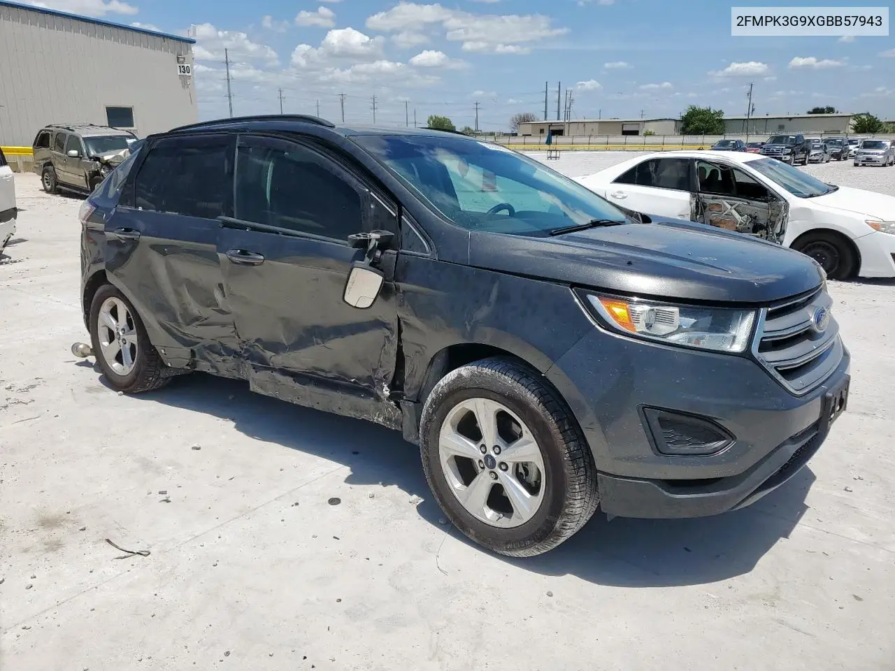 2016 Ford Edge Se VIN: 2FMPK3G9XGBB57943 Lot: 63050635