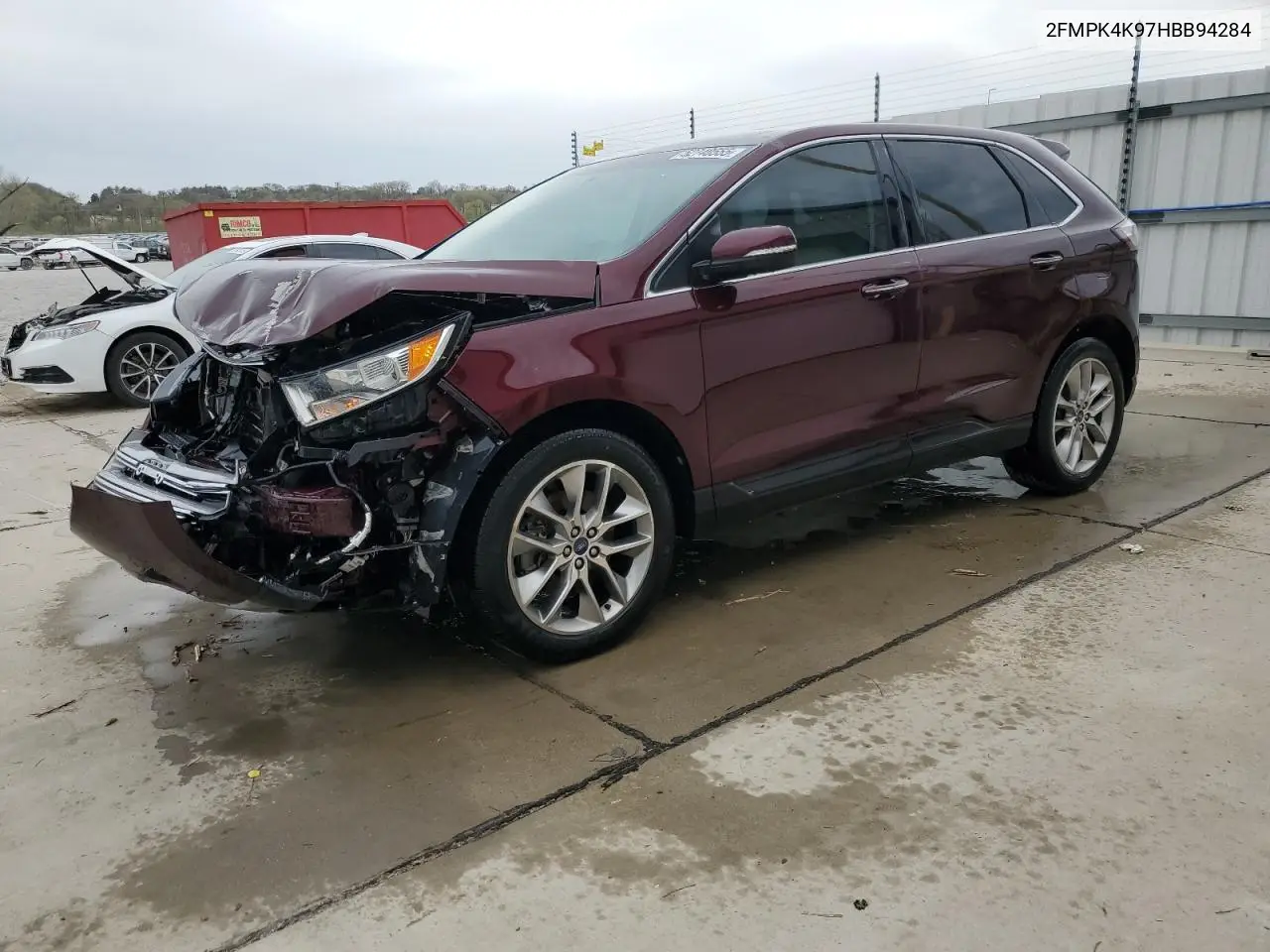 2017 Ford Edge Titanium VIN: 2FMPK4K97HBB94284 Lot: 52740555
