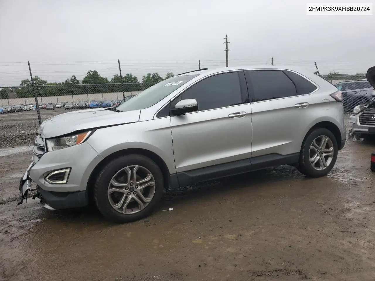 2017 Ford Edge Titanium VIN: 2FMPK3K9XHBB20724 Lot: 56957305