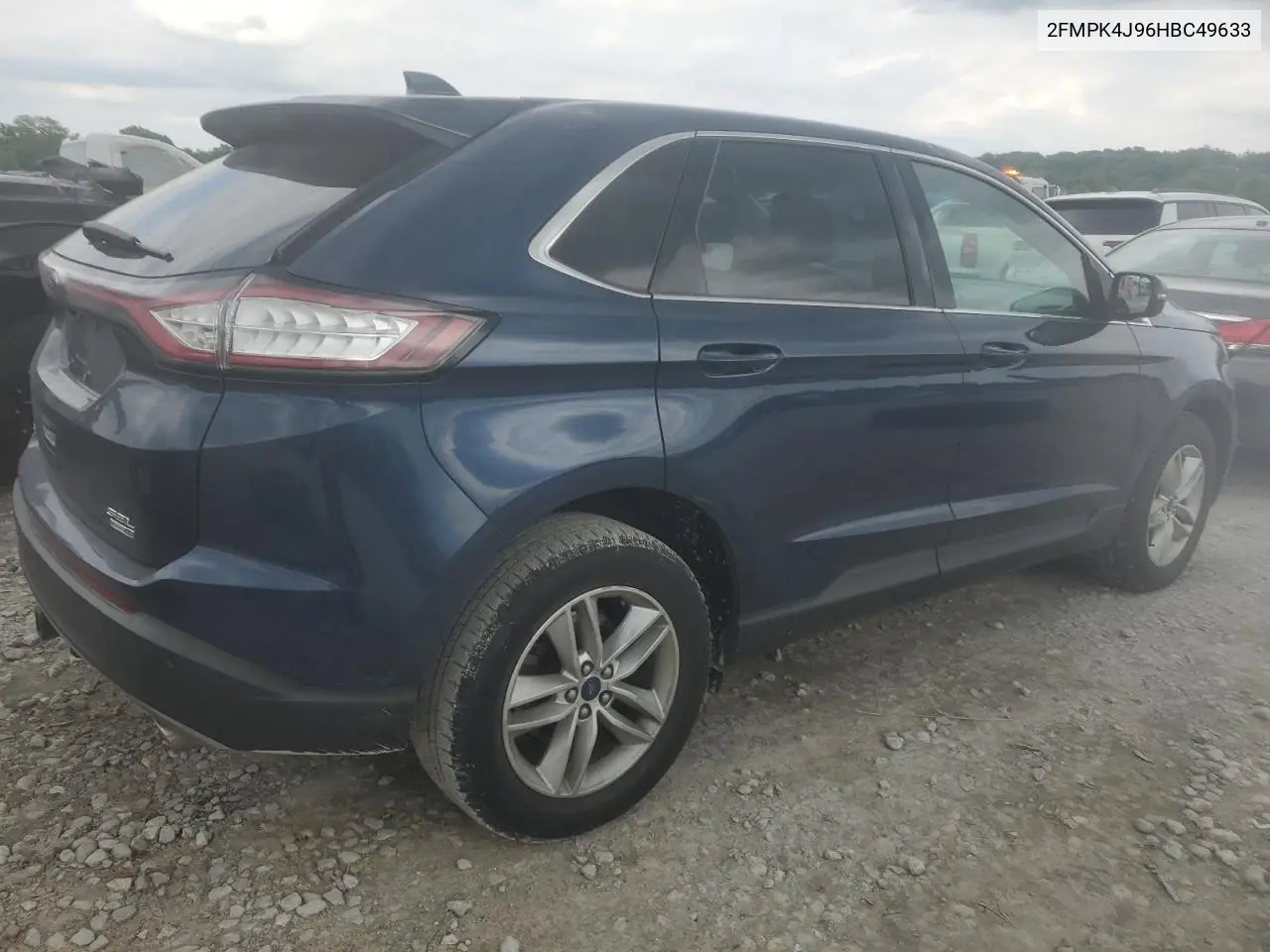 2017 Ford Edge Sel VIN: 2FMPK4J96HBC49633 Lot: 57080745