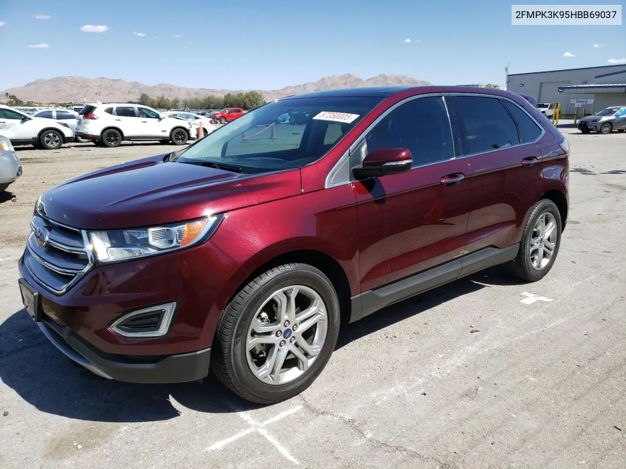 2017 Ford Edge Titanium VIN: 2FMPK3K95HBB69037 Lot: 57350005