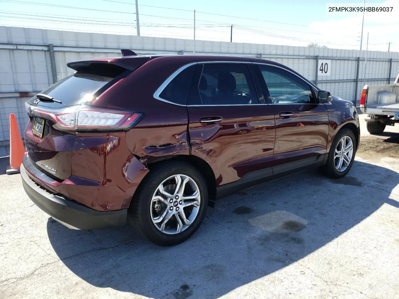 2017 Ford Edge Titanium VIN: 2FMPK3K95HBB69037 Lot: 57350005