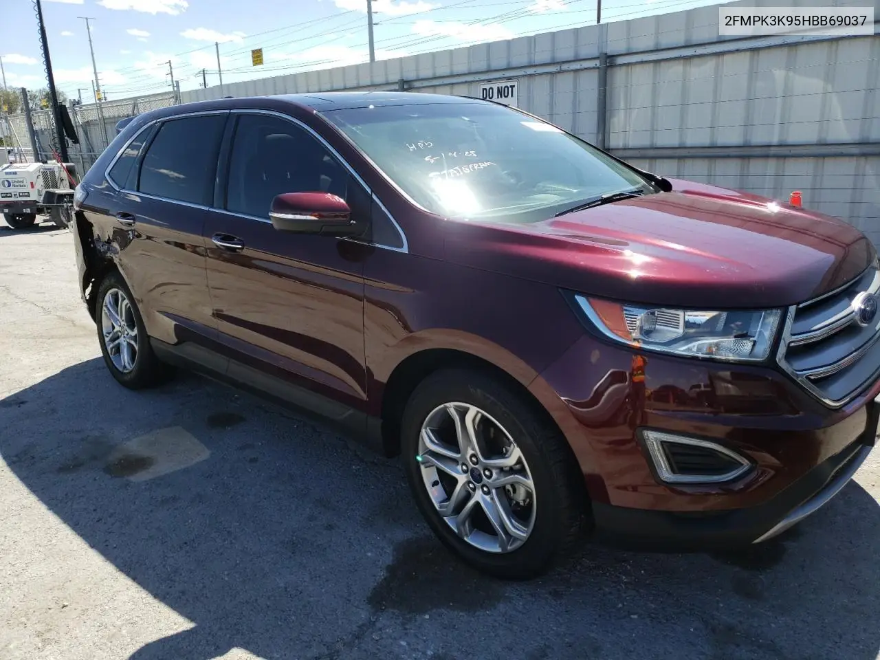 2017 Ford Edge Titanium VIN: 2FMPK3K95HBB69037 Lot: 57350005