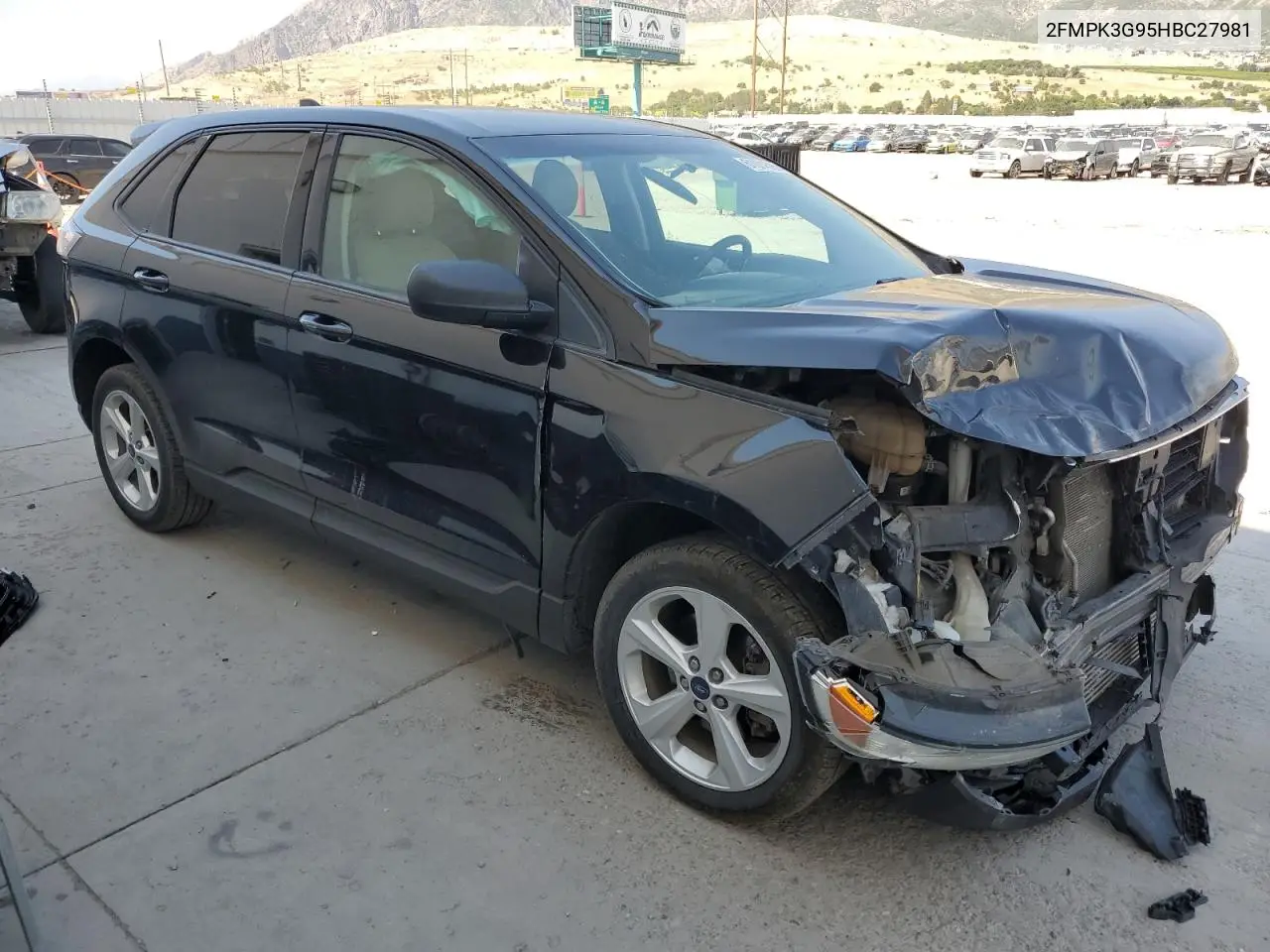 2017 Ford Edge Se VIN: 2FMPK3G95HBC27981 Lot: 61074595