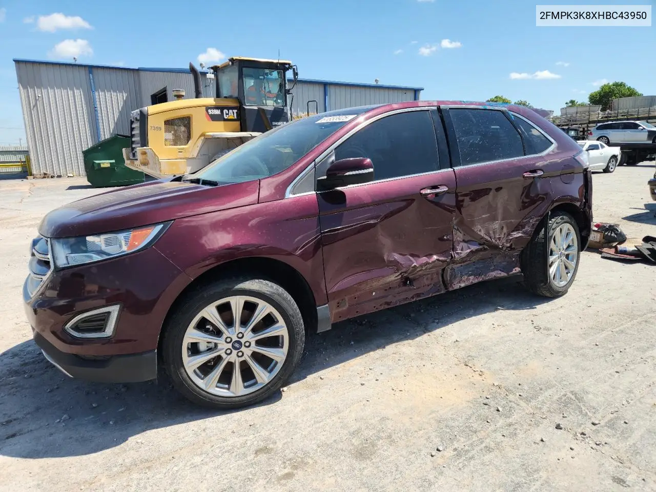 2017 Ford Edge Titanium VIN: 2FMPK3K8XHBC43950 Lot: 61853925