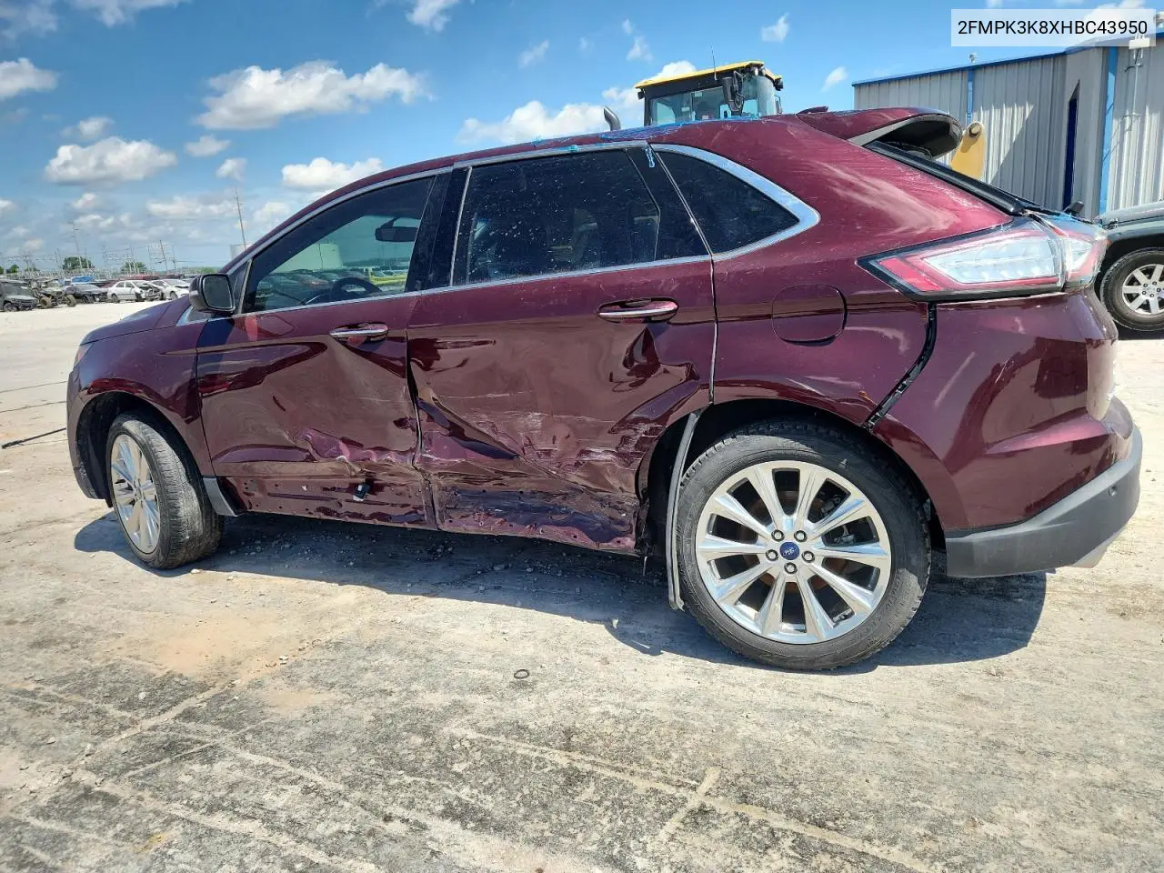 2017 Ford Edge Titanium VIN: 2FMPK3K8XHBC43950 Lot: 61853925