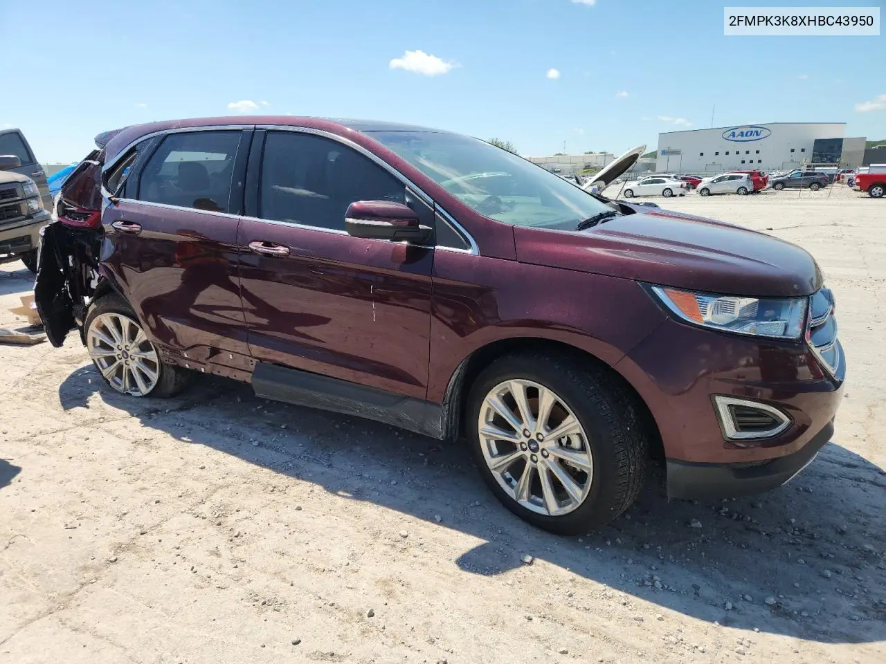 2017 Ford Edge Titanium VIN: 2FMPK3K8XHBC43950 Lot: 61853925