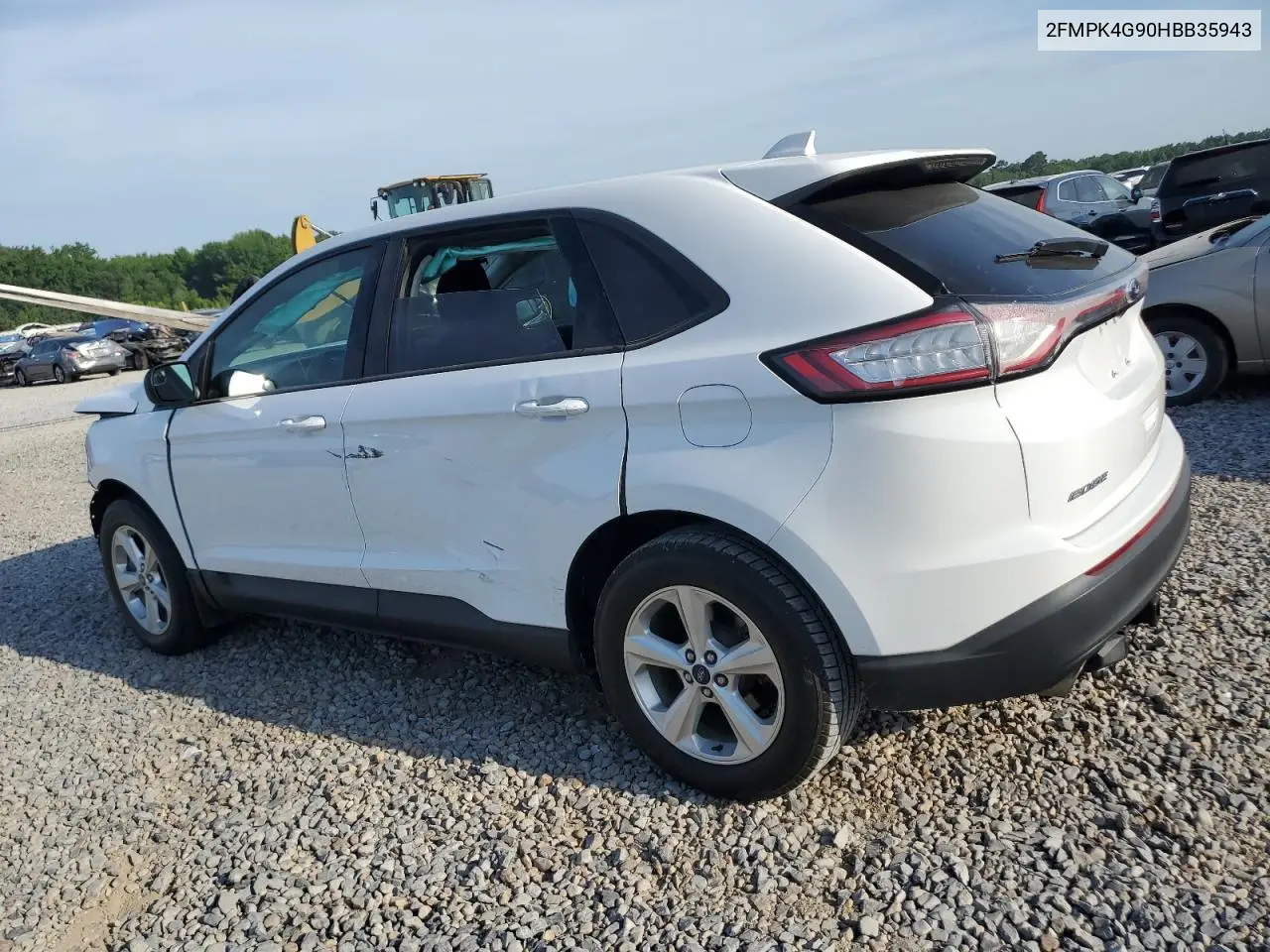 2017 Ford Edge Se VIN: 2FMPK4G90HBB35943 Lot: 62221725