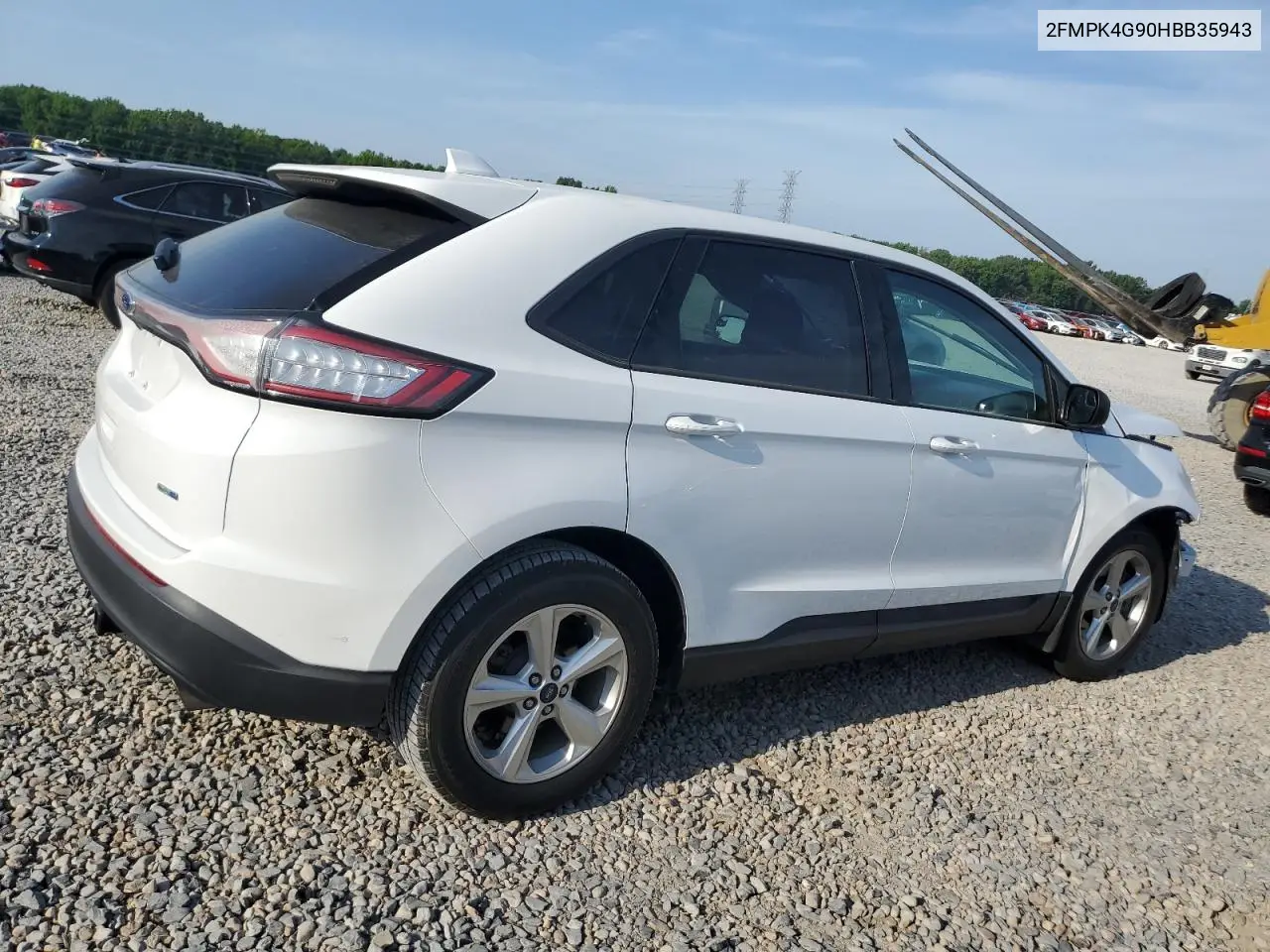 2017 Ford Edge Se VIN: 2FMPK4G90HBB35943 Lot: 62221725