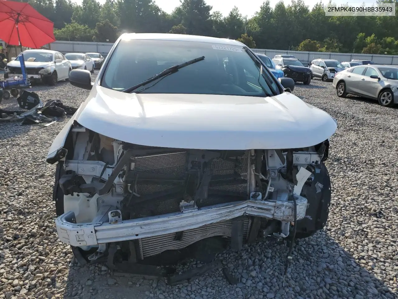 2017 Ford Edge Se VIN: 2FMPK4G90HBB35943 Lot: 62221725