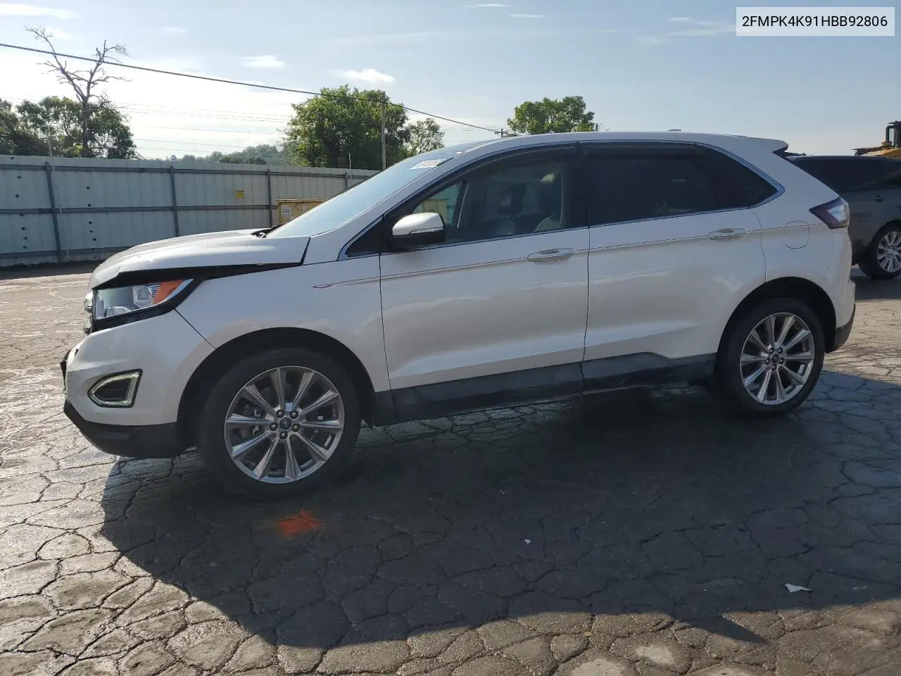 2017 Ford Edge Titanium VIN: 2FMPK4K91HBB92806 Lot: 62403635