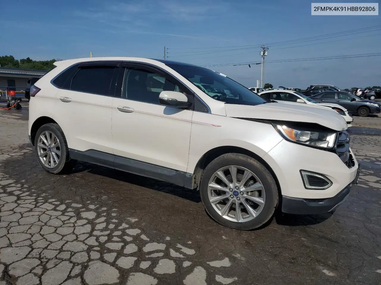 2017 Ford Edge Titanium VIN: 2FMPK4K91HBB92806 Lot: 62403635