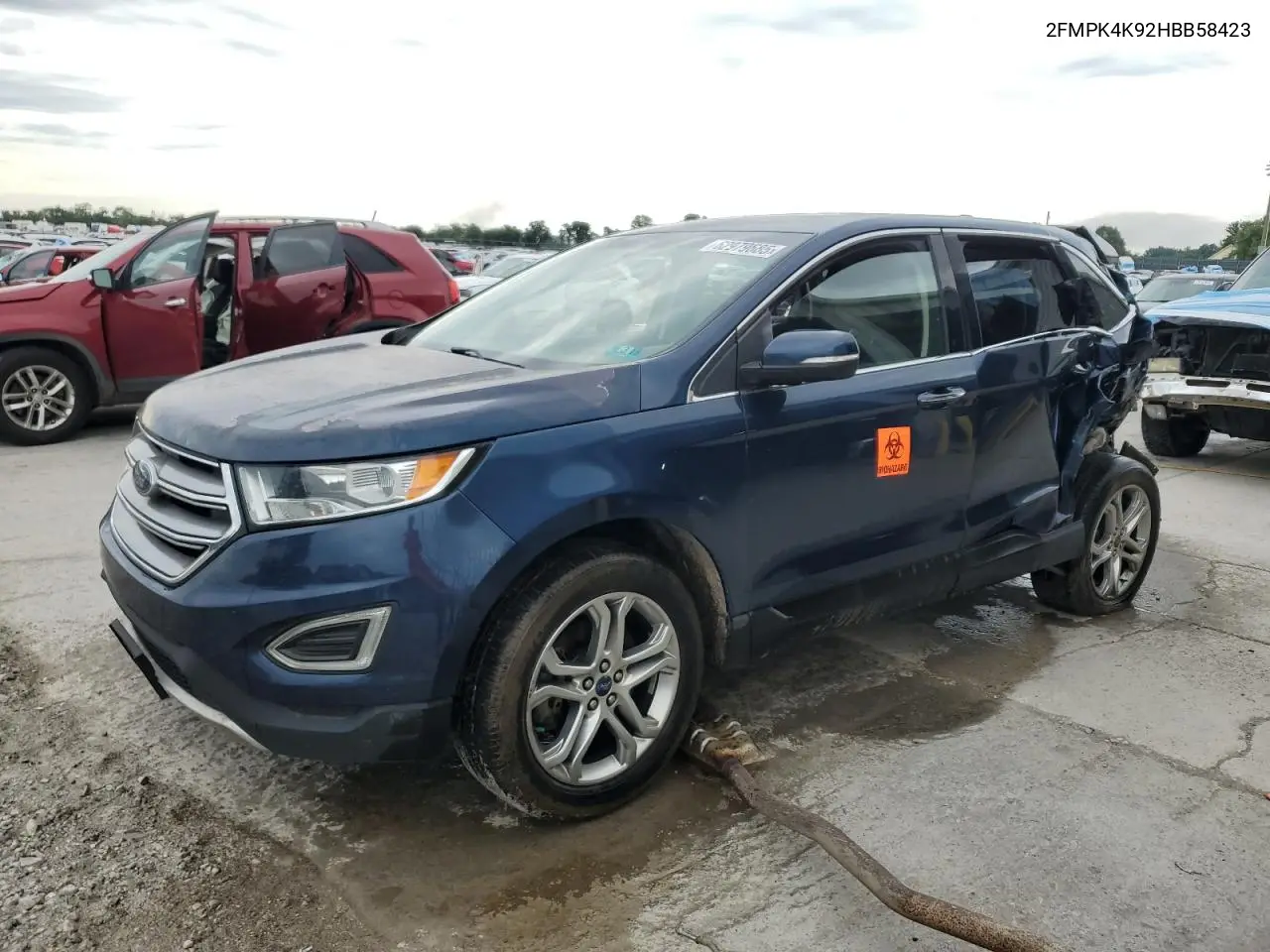 2017 Ford Edge Titanium VIN: 2FMPK4K92HBB58423 Lot: 62979685