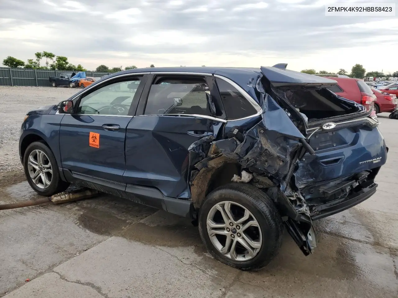 2017 Ford Edge Titanium VIN: 2FMPK4K92HBB58423 Lot: 62979685