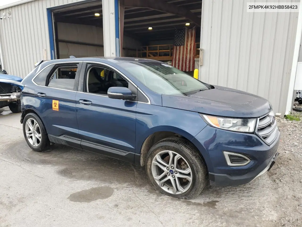 2017 Ford Edge Titanium VIN: 2FMPK4K92HBB58423 Lot: 62979685