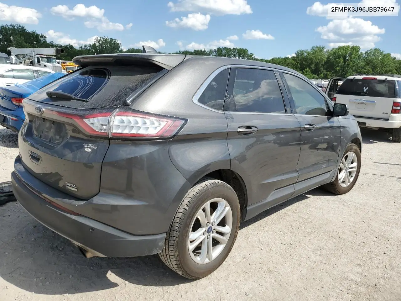 2018 Ford Edge Sel VIN: 2FMPK3J96JBB79647 Lot: 56567355