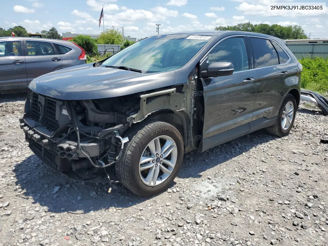 2018 Ford Edge Sel VIN: 2FMPK3J91JBC33405 Lot: 57083815