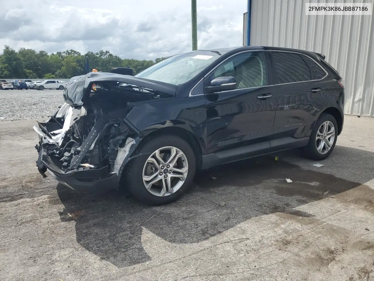 2018 Ford Edge Titanium VIN: 2FMPK3K86JBB87186 Lot: 63000505