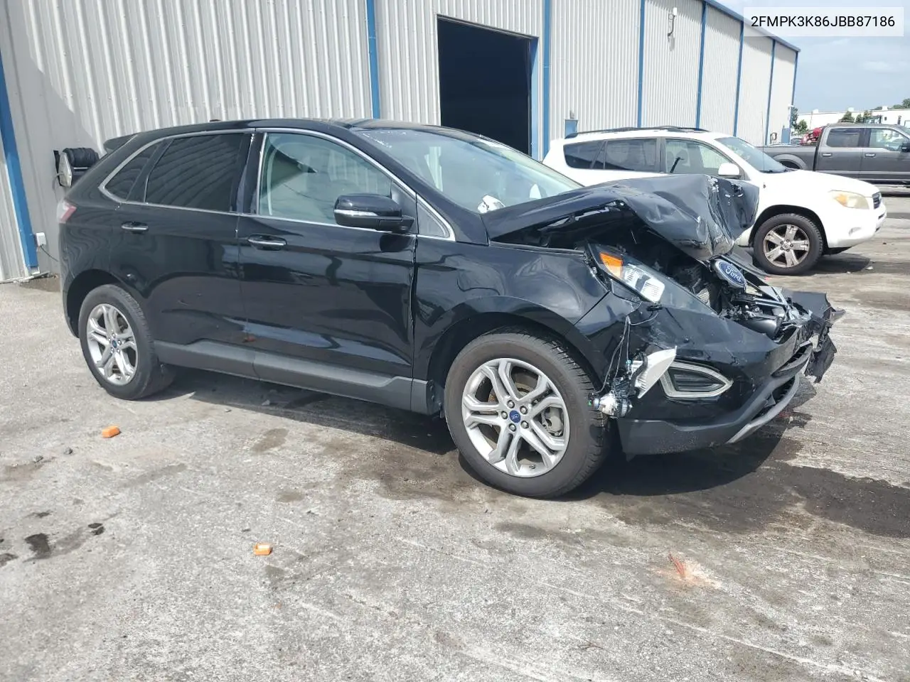 2018 Ford Edge Titanium VIN: 2FMPK3K86JBB87186 Lot: 63000505