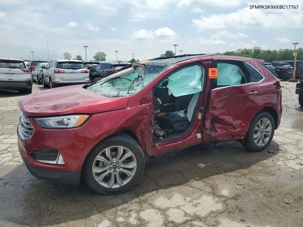 2019 Ford Edge Titanium VIN: 2FMPK3K9XKBC17767 Lot: 56865045