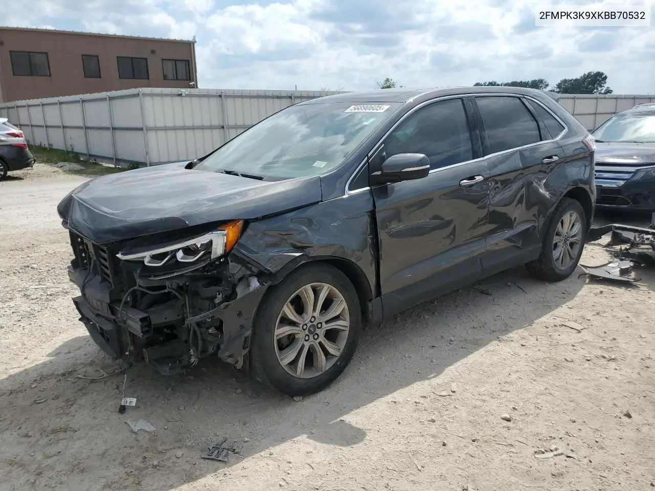 2019 Ford Edge Titanium VIN: 2FMPK3K9XKBB70532 Lot: 56890605