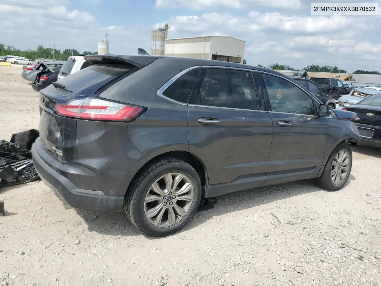 2019 Ford Edge Titanium VIN: 2FMPK3K9XKBB70532 Lot: 56890605