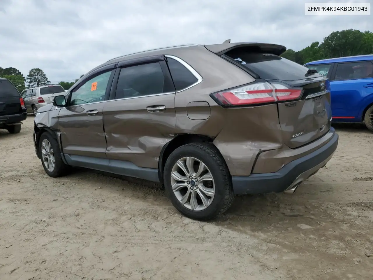 2019 Ford Edge Titanium VIN: 2FMPK4K94KBC01943 Lot: 56916455