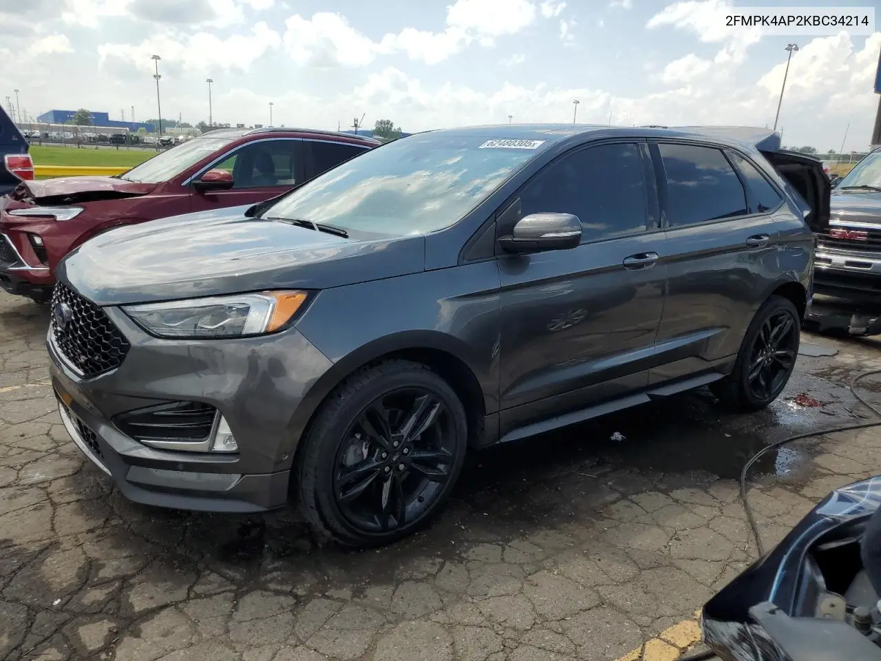 2019 Ford Edge St VIN: 2FMPK4AP2KBC34214 Lot: 62480305