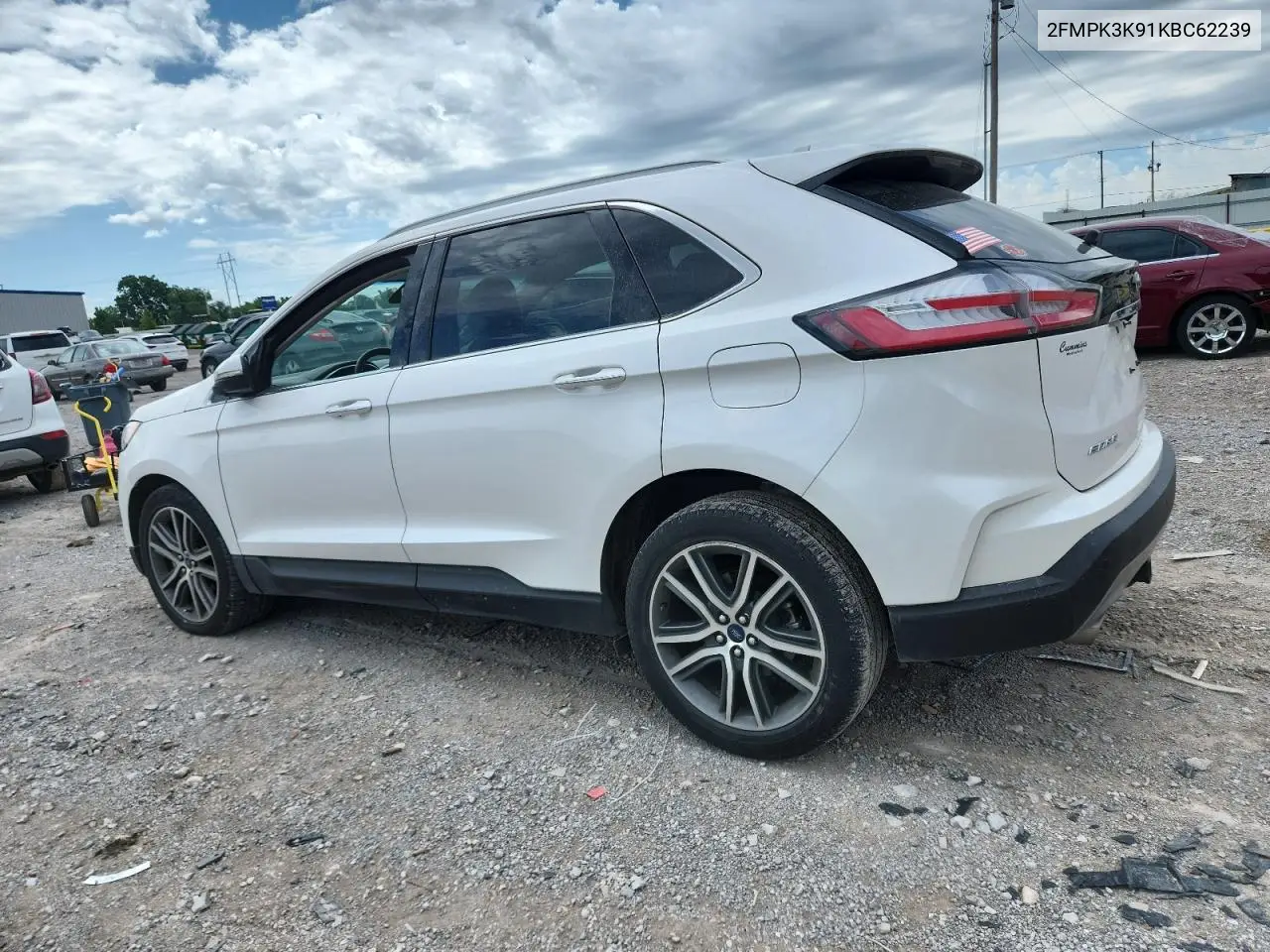 2019 Ford Edge Titanium VIN: 2FMPK3K91KBC62239 Lot: 62662245