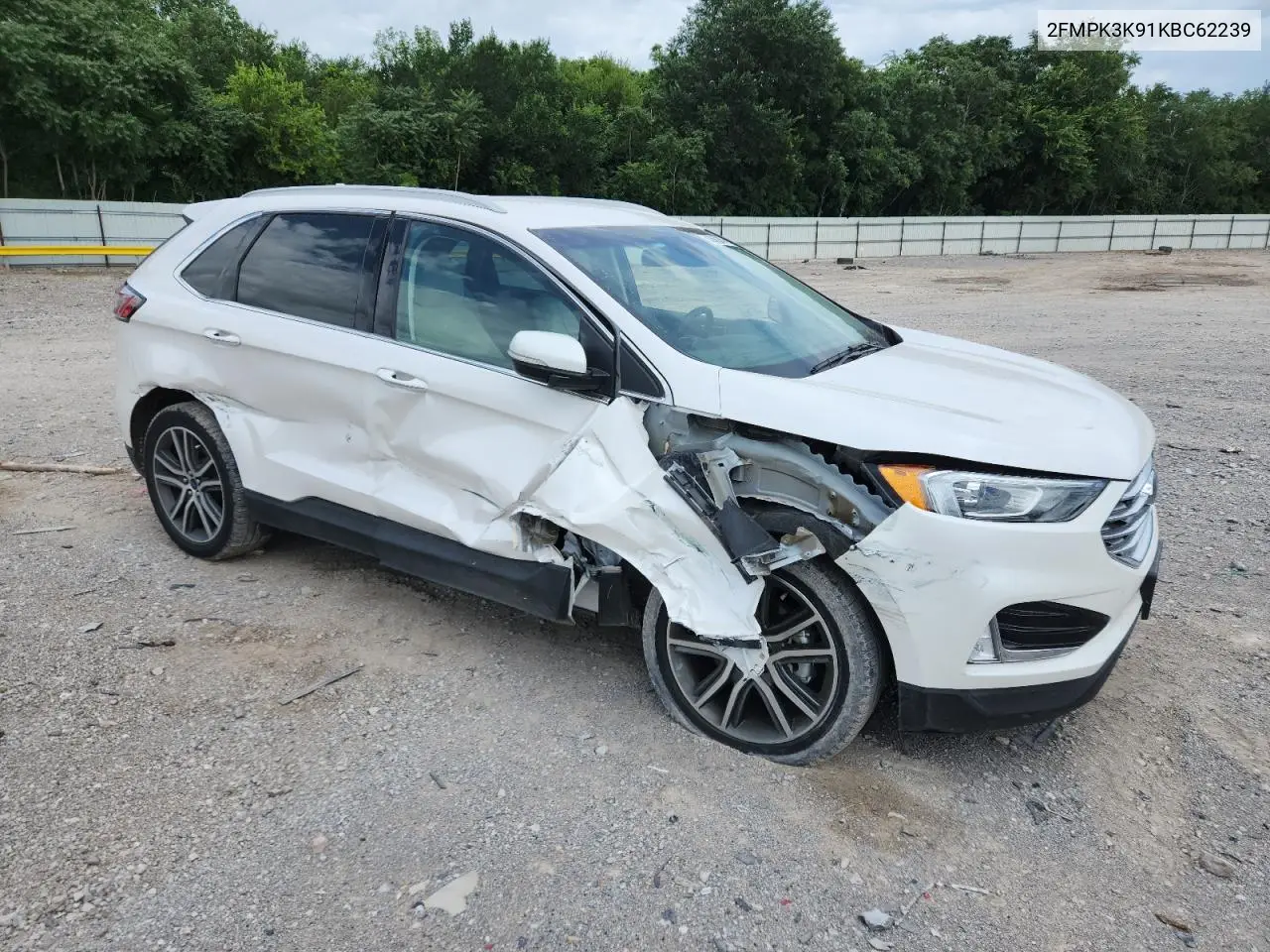 2019 Ford Edge Titanium VIN: 2FMPK3K91KBC62239 Lot: 62662245
