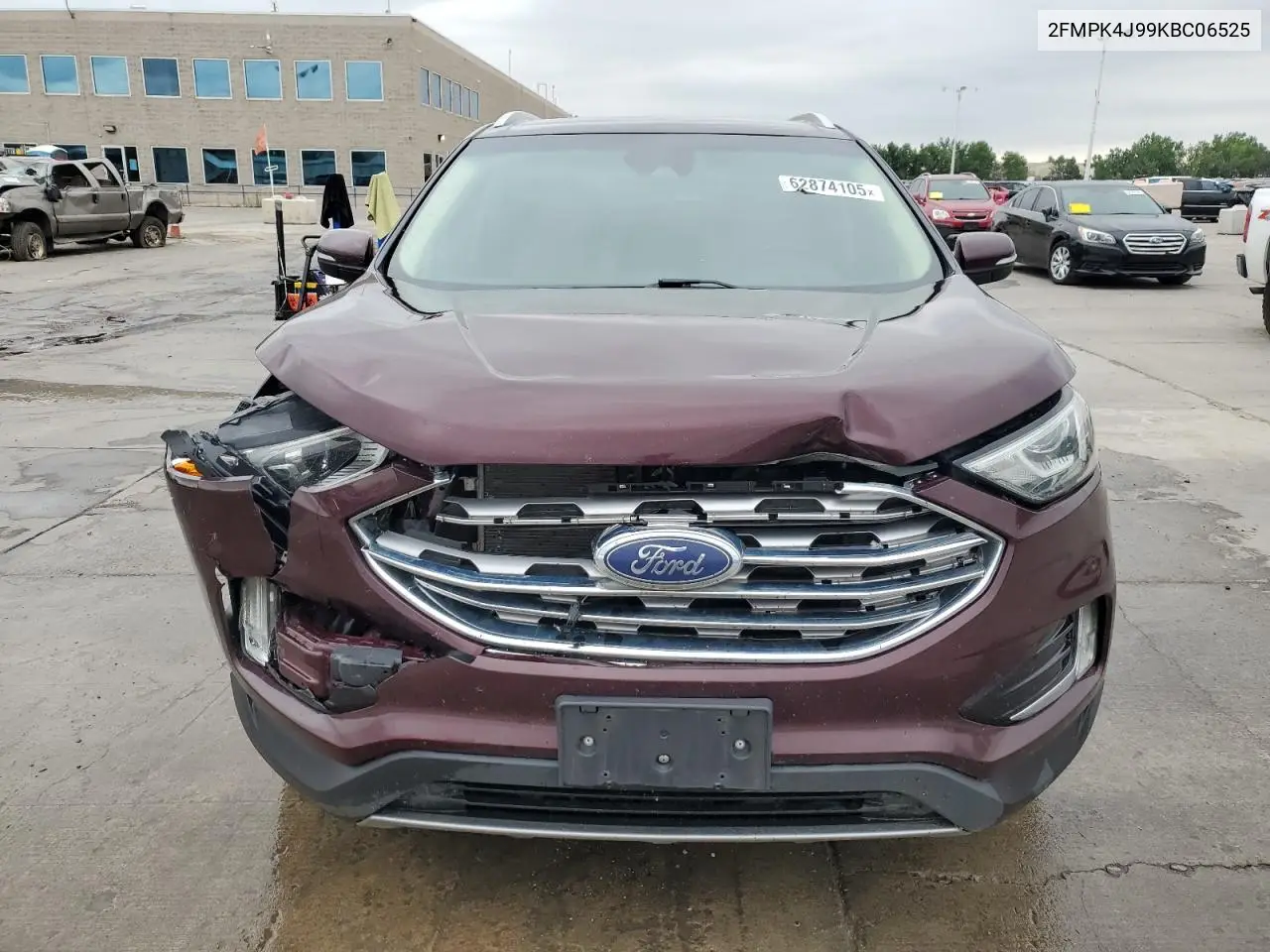 2019 Ford Edge Sel VIN: 2FMPK4J99KBC06525 Lot: 62874105
