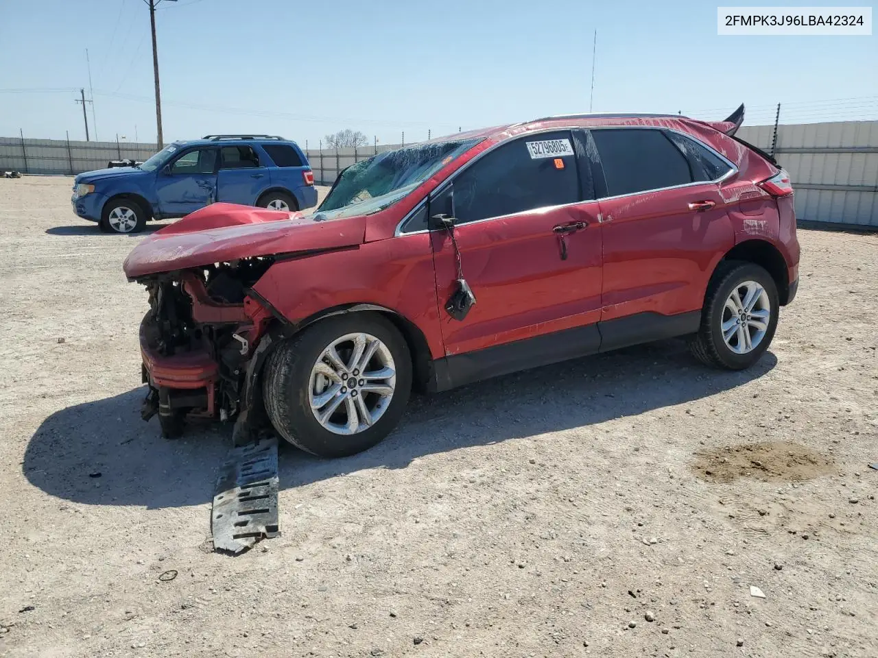 2020 Ford Edge Sel VIN: 2FMPK3J96LBA42324 Lot: 52796805