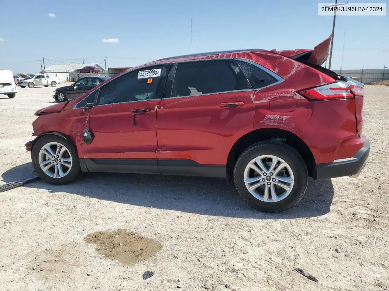 2020 Ford Edge Sel VIN: 2FMPK3J96LBA42324 Lot: 52796805